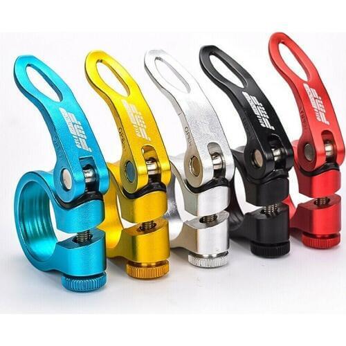 Mountain bike bicycle pole clamp seat tube clamp 31.8/34.9mm fixed gear bicycle aluminum alloy quick release seat tube clamp