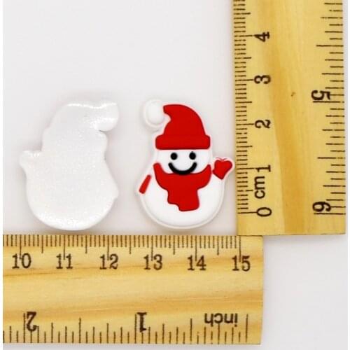 10PCS Cute Latest Snowman Santa Clause Christmas Tree X'MAS Festival Halloween DIY Soft PVC Accesspries Flatback