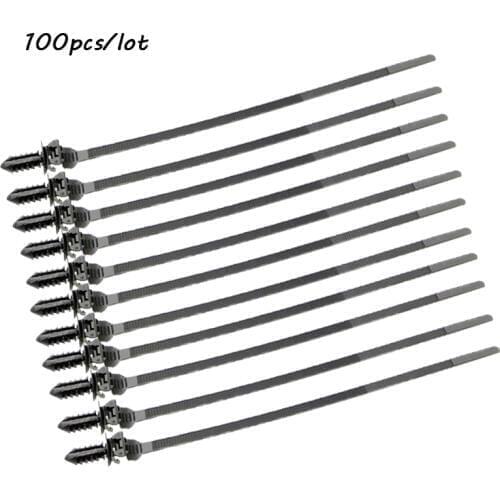 100Pcs 4.6*185mm Releasable Self-locking Plastic Nylon Cable Ties Car clips