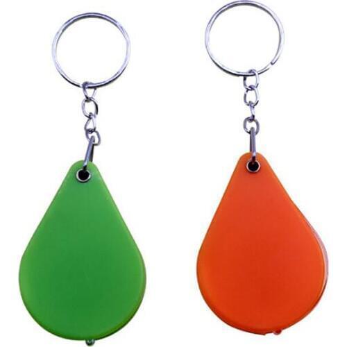 10X Plastic Mini Magnifier Glass Folding Magnifying Glass with Key Chain Jewelry Loupe Lens 27mm for Reading Maps, Labels, Craft