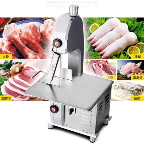 1100W Bone Saw Machine Electric Cutter Stainless Steel Bone Cutter Frozen Fish and Pig Trotter Frozen Meat cutter
