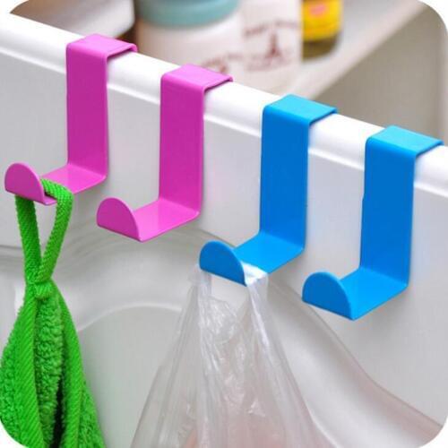 2PCS/set Stainless Steel Z Shape Hooks Home Door Desk Cabinet Alete Hanger for Kitchen Cupboard Wardrobe LX1746
