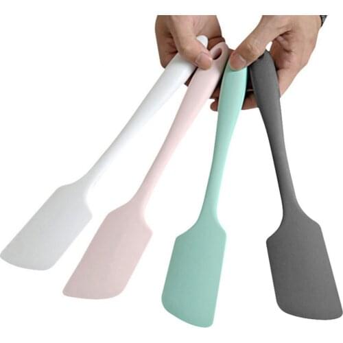 2Pcs Durable Silicone Non-Stick Cake Cream Butter Spatula Scraper Spoon Baking Tool Easy to Clean