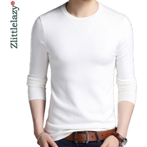 2020 brand casual knitted o neck sweater men pullover clothing fashion tops clothes knit solid mens sweaters pullovers 81313