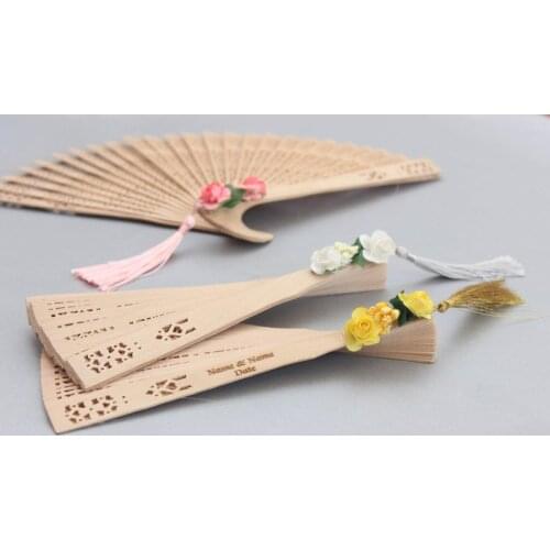 60 Piece Wooden fan for wedding,Natural Wood Fans, Hand Fan for Wedding Gift , Wedding Party Favour,Personalized Wedding Gift Fa