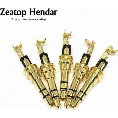 100Pcs Audio Plug 3.5mm 3 Poles 4Pole Jack with Clip DIY Connector 3.5mm Audio Plug Stereo Headset Dual Track Headphone