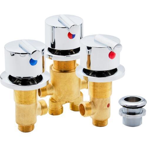 Bronze Chromed Ceramic Cartridge Cold and Hot Mixer 2 Way Bathtub Waterfall Tap For Bath Shower Head & Massage Tub Water Inlet