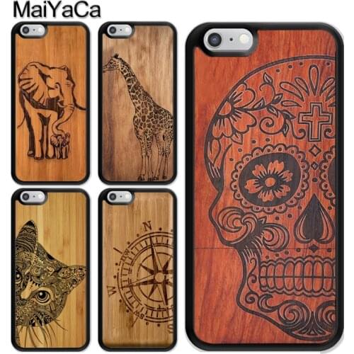 Not Bamboo Wood Pattern Skull Print Case For iPhone 12 Mini 11 Pro MAX X XR XS MAX SE 2020 6S 7 8 Plus 5s Cover