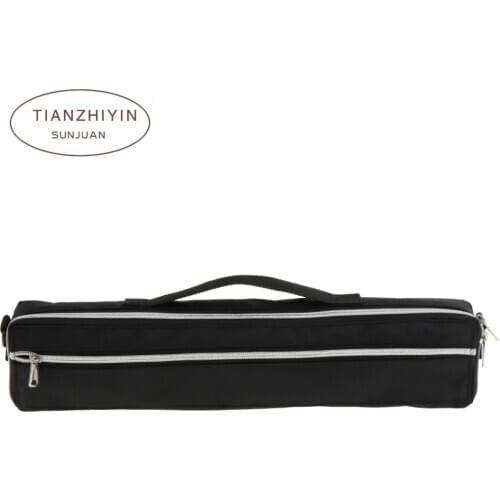 16 Holes C Flute Case Bag Backpack Box Water-resistant Cotton Padding with Adjustable Strap Top Carry Handle