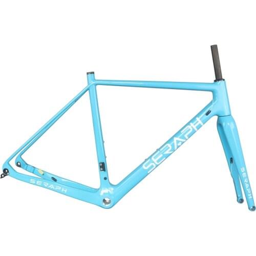 Disc Brake Custom Blue Paint 49cm 52cm 54cm 56cm 58cm Carbon Fiber T700 Gravel Frame GR029