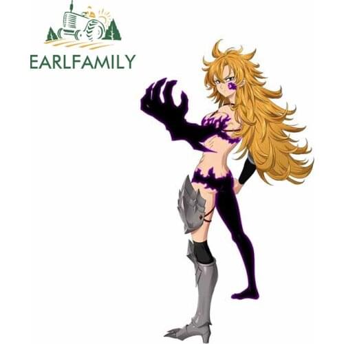 EARLFAMILY 13cm x 7.6cm For Seven Deadly Sins Car Stickers Scratch-Proof Decal Waterproof Anime Graphics Decoration