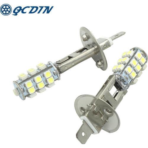 QCDIN 2Pcs 2W H1/H3 Headlight Bulbs Car Auto Headlamp Fog Lamp DC 12V High brightness No Radiation, Universal Car Parts