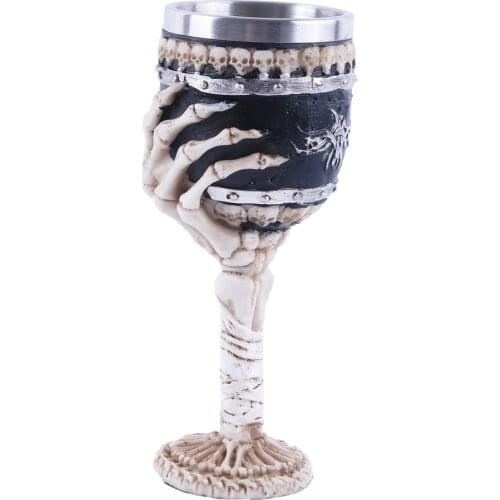 GOTHIC SKULL GOBLET~Alcohol Wine Glass~Bar Club Pub ~Halloween~Mug~Cup #1