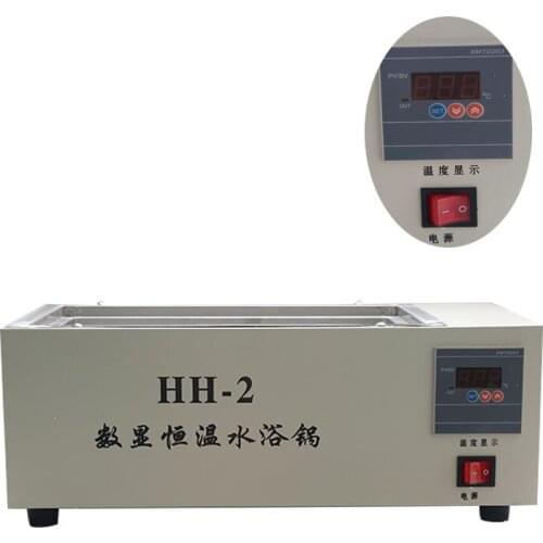 HH-2 Digital Lab Thermostatic Water Bath Double Hole Electric Heating 220V