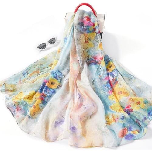 Story flagship store silk scarf womens spring and autumn thin beach towel large sunscreen shawl scarf versatile