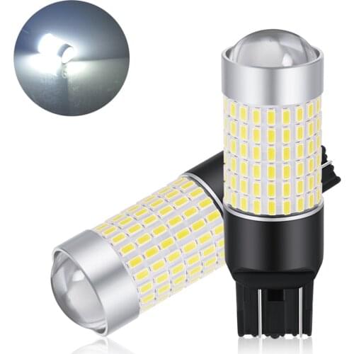 JIACHI 2PCS T20 LED Car Parts 7440 W21W W21/5W 7443 FPC 3014Chip 144SMD Auto Rear Brake Bulbs DRL Lamp Non-Polarity White 12-24V