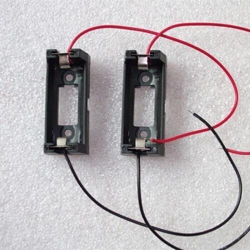 MasterFire 500pcs/lot CR123A 16340 3V Battery Holder PCB Plug-in Type Lithium Batteries Socket Storage Box Case with 150MM Cable