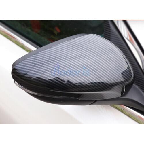 For Ford Focus 2019 2020 Mk4 Side Door Mirror Carbon Fiber Look Rear View Rearview Caps Trim Car Covers Overlays Styling