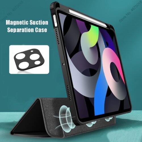 Detached Magnetic Split Protective Cover for Ipad 10.2 7th 8th Generation Pro 11 2021 m1 10.5 Air 3 4 10.9 Smart Folio Hard Case