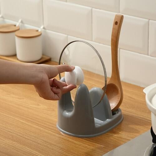 Plastic Kitchen Pot Pan Cover Shell Cover Sucker Tool Bracket Storage Rack Holder Home Applicance Kitchen Storage Rack Organizer