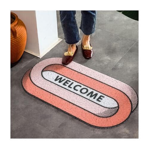 Door Semicircle Welcome Carpet Thickened Non-Slip Easy To CleanFloor Mat