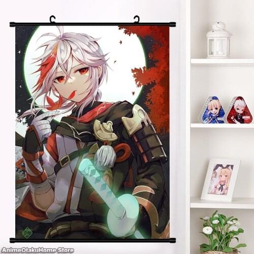 HOT Anime Game Genshin Impact Kaedehara Kazuha HD Wall Scroll Mural Painting Print Poster Home Decor Collectible Art Gifts