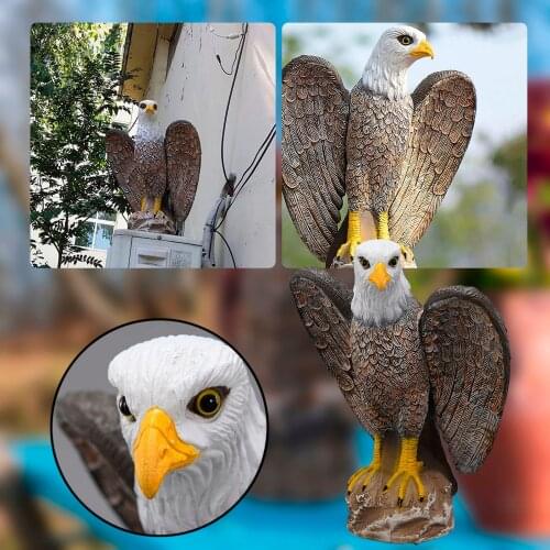 Realistic Hanging Plastic Bald Bird Scaring Decoy Garden Decoration Home Bedroom Ornaments Window Garden Decoration 2021 New