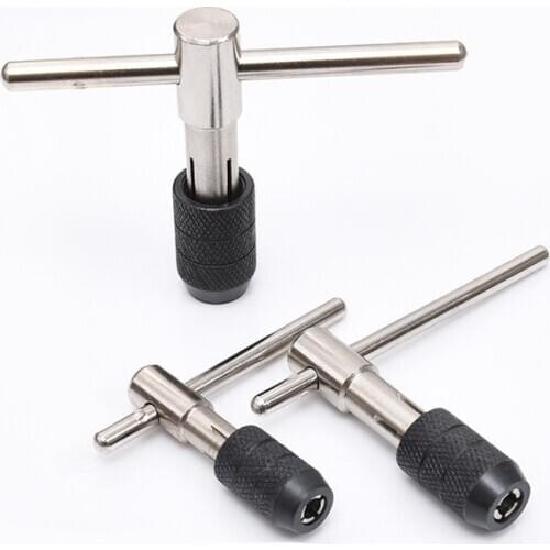 Adjustable T-handle ratchet tap wrench tap die wrench with M3-M6 M5-M8 M6-M12 Machine Screw Thread Metric Plug hardware tools