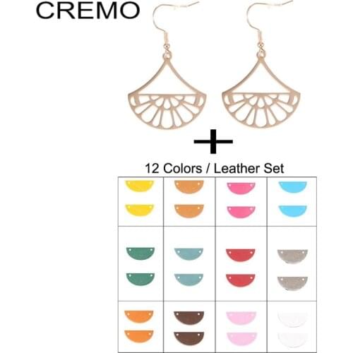 Cremo Luxe Dangle Earrings For Women Stainless Steel Jewelry Soft Reversible Leather Drop Hoop Earring Boucle D'oreille Femme