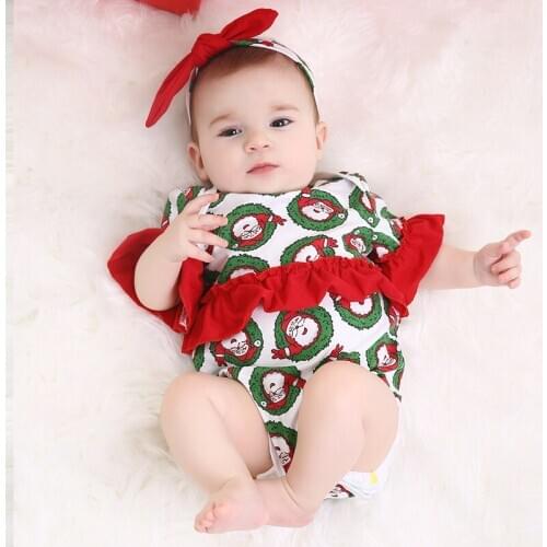 Christmas Baby Girl Clothes Fashion Cartoon Triangle Climbing Clothes Halloween Costume Baby Photography Props More Optional