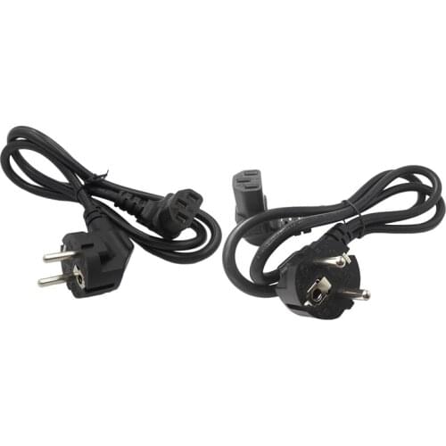 EU PDU AC Power Cord,European 3Pin Male Plug to IEC 320 C13 Angled Power Adapter Cable for Wall Mount TV(EU Plug)