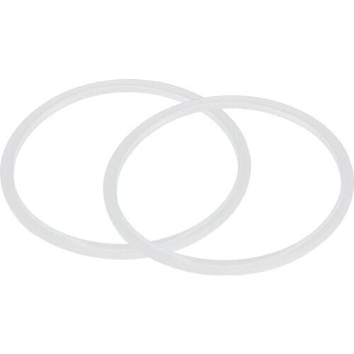 Silicone gasket Sealing ring for pressure cooker 22 cm inner diameter, 2 pieces, transparent