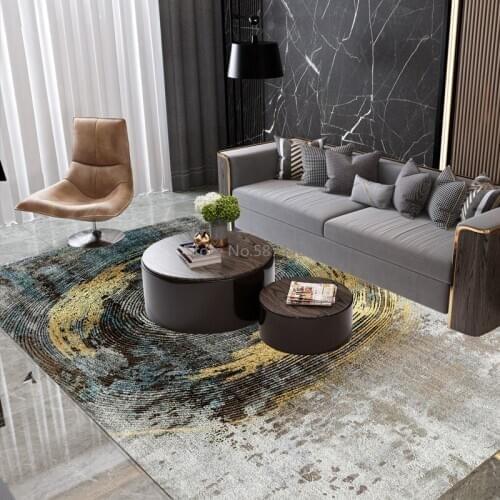 Scandinavian Modern Minimalist Geometric Sofa Coffee Table Blanket American Bedside Bedroom Large Carpet Thin Washable