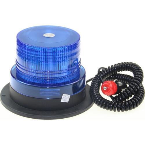 12V/24V LED Blue color Car Vehicle Police Warning Light Flashing Beacon LED Strobe Emergency Lighting Lamp with Magnetic Mounted