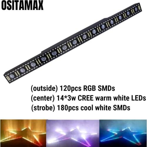 6PCS LED Wall Washer Stage Bar Disco Lights Warm Cold White RGBW 14x3w SMD Chase Color DMX Magic Linear DJ Flood LED Wash Light