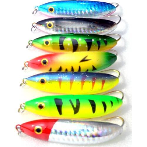 WLDSLURE 7Pcs/lot Spoon Lure Minnow 70mm/9.6g Crankbait Snapper Hard Bait Wobblers RealSkin Painting Fishing Lure