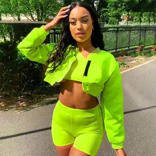 New 2019 BKLD women green HOOK & LOOP jacket High Street midriff-baring round collar slim sexy striking short jacket fashion HOT