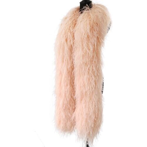 10 Ply Ostrich Feather Boa Real Feather Boas Stage Shawl Wedding Party Clothing Decoration Accessory 2 Meters