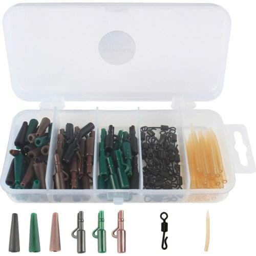120pcs Carp Accessories Clips Quick Change Swivels Anti Sleeves Made of high quality material, durable to use