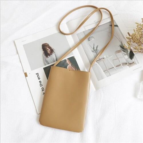 2021 PU Vertical Mobile Phone Bag Fashion Simple Small Crossbody Bag Casual shoulder Bag Diagonal Mini Bag
