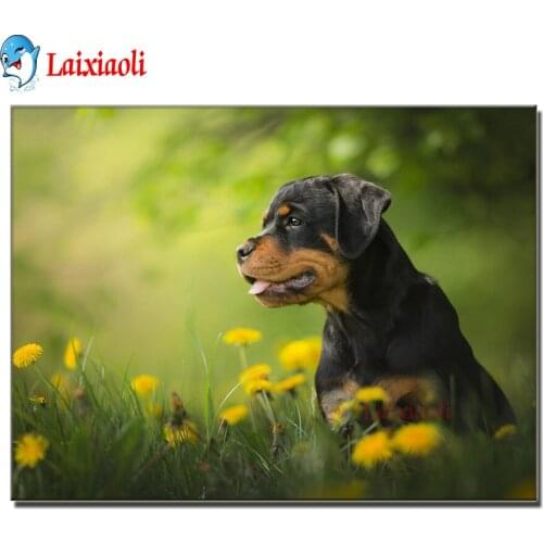 Rottweiler Dog 5d Diamond Embroidery Diamond painting Cross Stitch cute pet diy Full Squre Round drill puppy Home Accessories