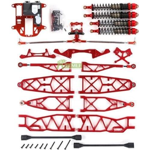 Aluminum Suspension Arm +Shock Absorber+Symmetrical Steering Kits for 1/5 HPI Baja 5T 5SC 5B Upgraded BAJA-MAX Conversion Parts