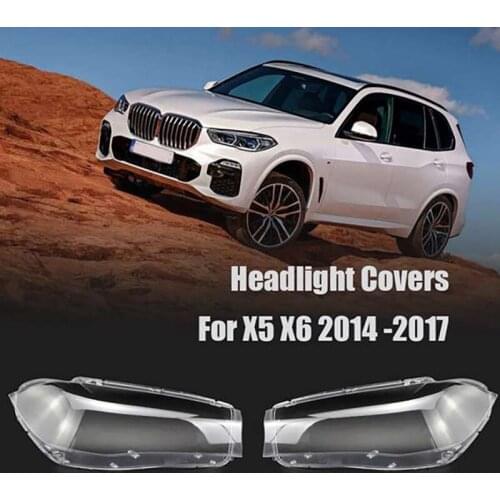 Car Front head light lamp Cover, For-BMW X5 F15 X6 F16 2014-2018 Waterproof Headlight Shell Cover