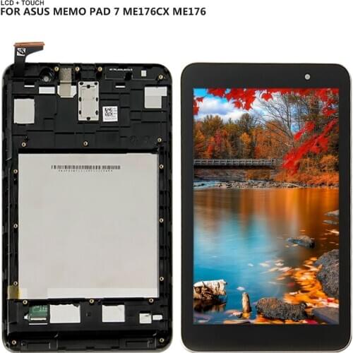 For Asus Memo Pad 7 ME176 ME176C ME176CX K013 LCD Display Touch Panel Glass Digitizer Screen Assembly + Frame