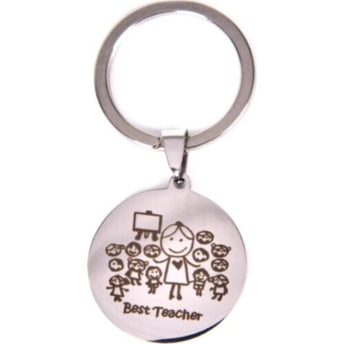 Engraved Keyring Thanks for Teacher Keychain Custom Name Gift for Teacher New