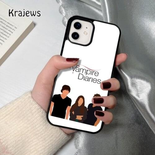 Krajews Vampire Diaries coque Phone Case for iPhone 12 mini 5 5s 6 6S 7 8 PLUS X XS XR 11 PRO MAX SE 2020 Back Cover Funda Shell