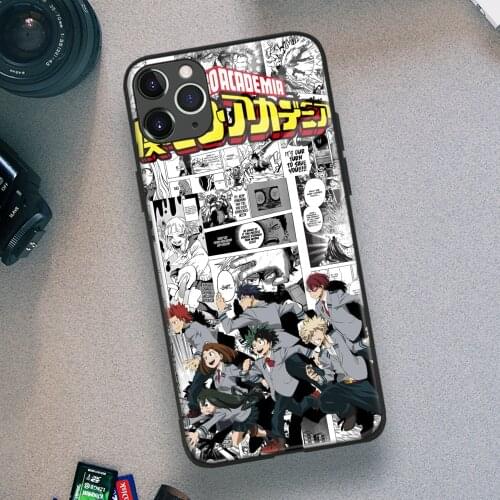 My Hero Academia Manga Anime Soft TPU Glass Phone Case for IPhone SE 6s 7 8 Plus X Xr Xs 11 12 Mini Pro Max Samsung