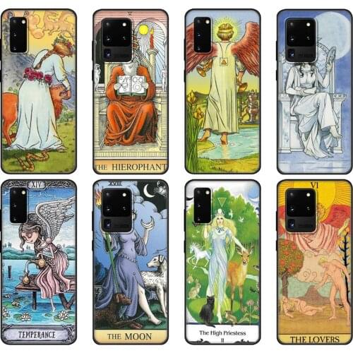 Black tpu Case For Samsung galaxy S20 /S20 PLUS/S20 ultra/S20+ /S20FE back cover Tarot Card