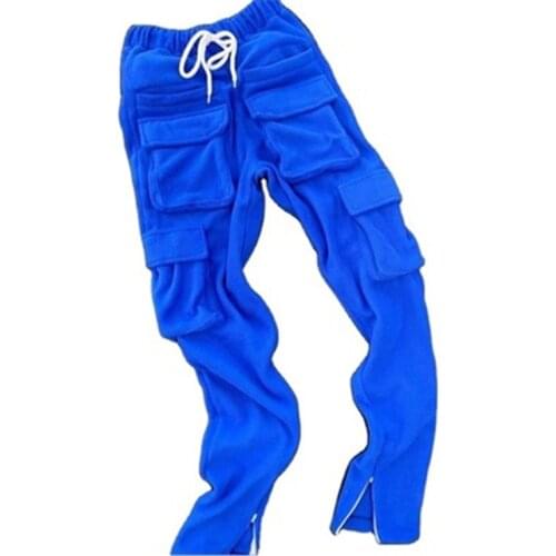 11 colors sale Multi-pocket Joggers Sweatpants Men and Women Drawstring Solid Casual Harem Pants Oversize Baggy Track Pants