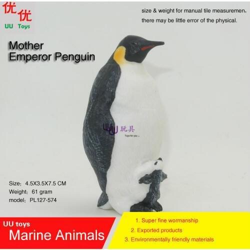 Mother Emperor Penguin Simulation model Marine Animals Sea Animal kids gifts educational props Action Figures Toys Collections